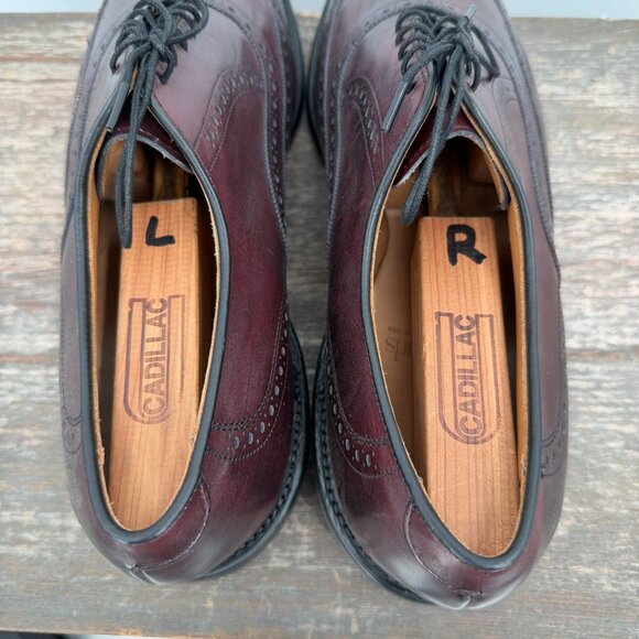 Allen Edmonds Chester Wingtip Oxford Shoes Men’s 9.5 D Burgundy Leather 1973S main image 9